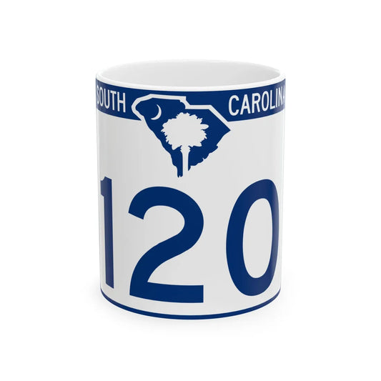 South Carolina 120 (South Carolina) (Road Sign) White Coffee Mug 11oz - Go Mug Yourself