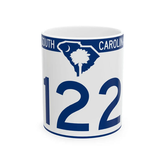 South Carolina 122 (South Carolina) (Road Sign) White Coffee Mug 11oz - Go Mug Yourself
