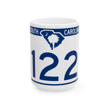 South Carolina 122 (South Carolina) (Road Sign) White Coffee Mug 15oz - Go Mug Yourself