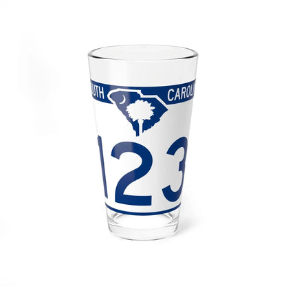 South Carolina 123 (South Carolina) (Road Sign) Pint Glass 16oz 16oz - Go Mug Yourself