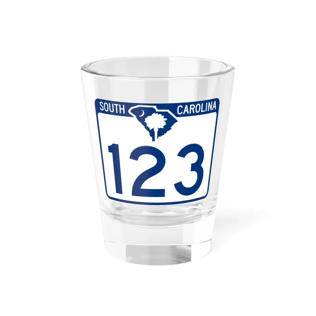 South Carolina 123 (South Carolina) (Road Sign) Shot Glass 1.5oz 1.5oz - Go Mug Yourself