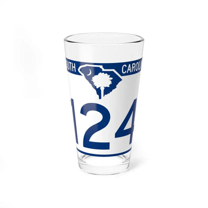 South Carolina 124 (South Carolina) (Road Sign) Pint Glass 16oz 16oz - Go Mug Yourself