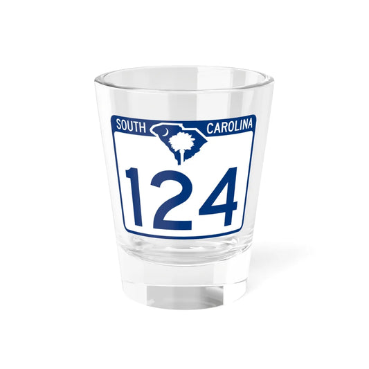 South Carolina 124 (South Carolina) (Road Sign) Shot Glass 1.5oz 1.5oz - Go Mug Yourself