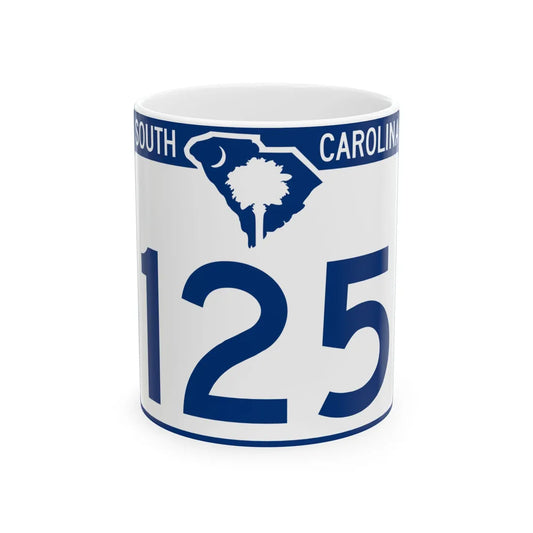 South Carolina 125 (South Carolina) (Road Sign) White Coffee Mug 11oz - Go Mug Yourself