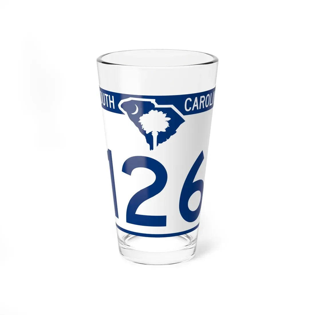 South Carolina 126 (South Carolina) (Road Sign) Pint Glass 16oz 16oz - Go Mug Yourself