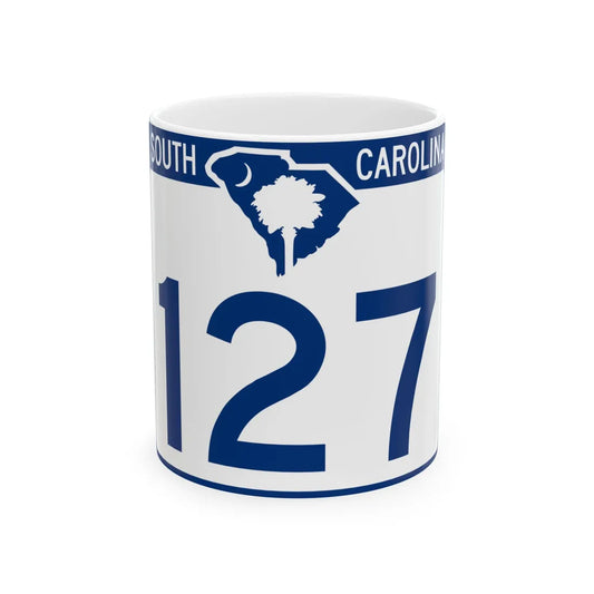 South Carolina 127 (South Carolina) (Road Sign) White Coffee Mug 11oz - Go Mug Yourself