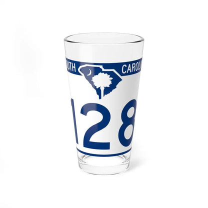 South Carolina 128 (South Carolina) (Road Sign) Pint Glass 16oz 16oz - Go Mug Yourself