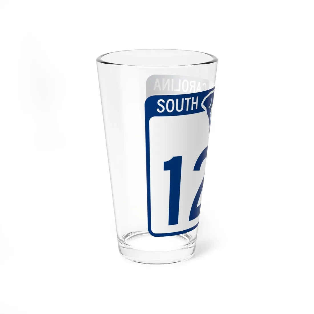 South Carolina 128 (South Carolina) (Road Sign) Pint Glass 16oz - Go Mug Yourself
