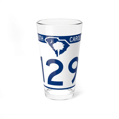 South Carolina 129 (South Carolina) (Road Sign) Pint Glass 16oz 16oz - Go Mug Yourself