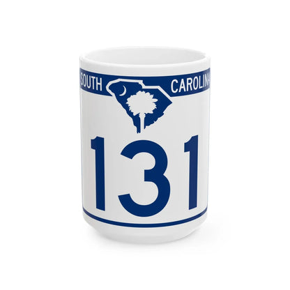 South Carolina 131 (South Carolina) (Road Sign) White Coffee Mug 15oz - Go Mug Yourself