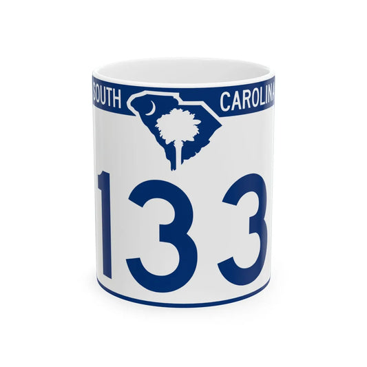 South Carolina 133 (South Carolina) (Road Sign) White Coffee Mug 11oz - Go Mug Yourself