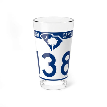 South Carolina 138 (South Carolina) (Road Sign) Pint Glass 16oz 16oz - Go Mug Yourself