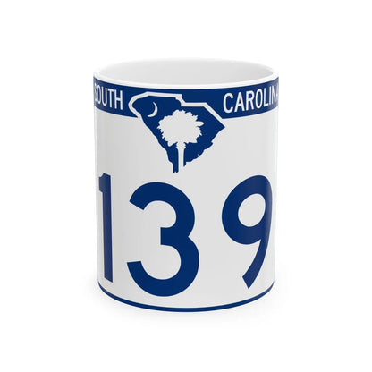 South Carolina 139 (South Carolina) (Road Sign) White Coffee Mug 11oz - Go Mug Yourself