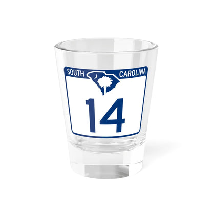 South Carolina 14 (South Carolina) (Road Sign) Shot Glass 1.5oz 1.5oz - Go Mug Yourself
