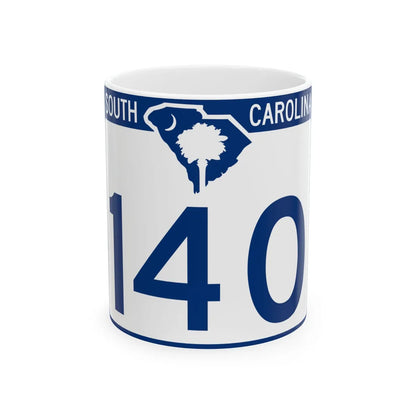 South Carolina 140 (South Carolina) (Road Sign) White Coffee Mug 11oz - Go Mug Yourself