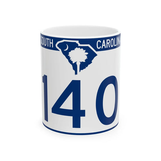 South Carolina 140 (South Carolina) (Road Sign) White Coffee Mug 11oz - Go Mug Yourself