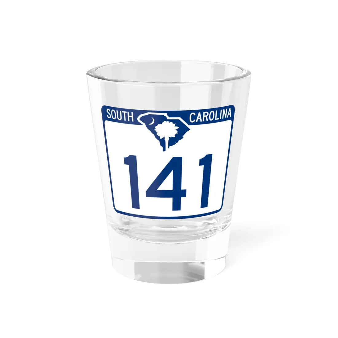 South Carolina 141 (South Carolina) (Road Sign) Shot Glass 1.5oz 1.5oz - Go Mug Yourself