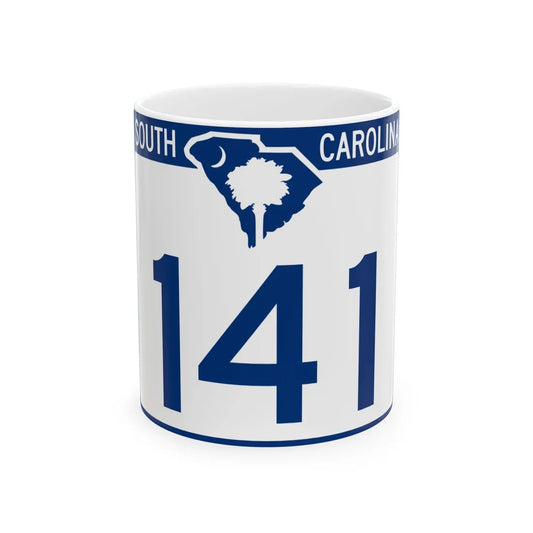 South Carolina 141 (South Carolina) (Road Sign) White Coffee Mug 11oz - Go Mug Yourself