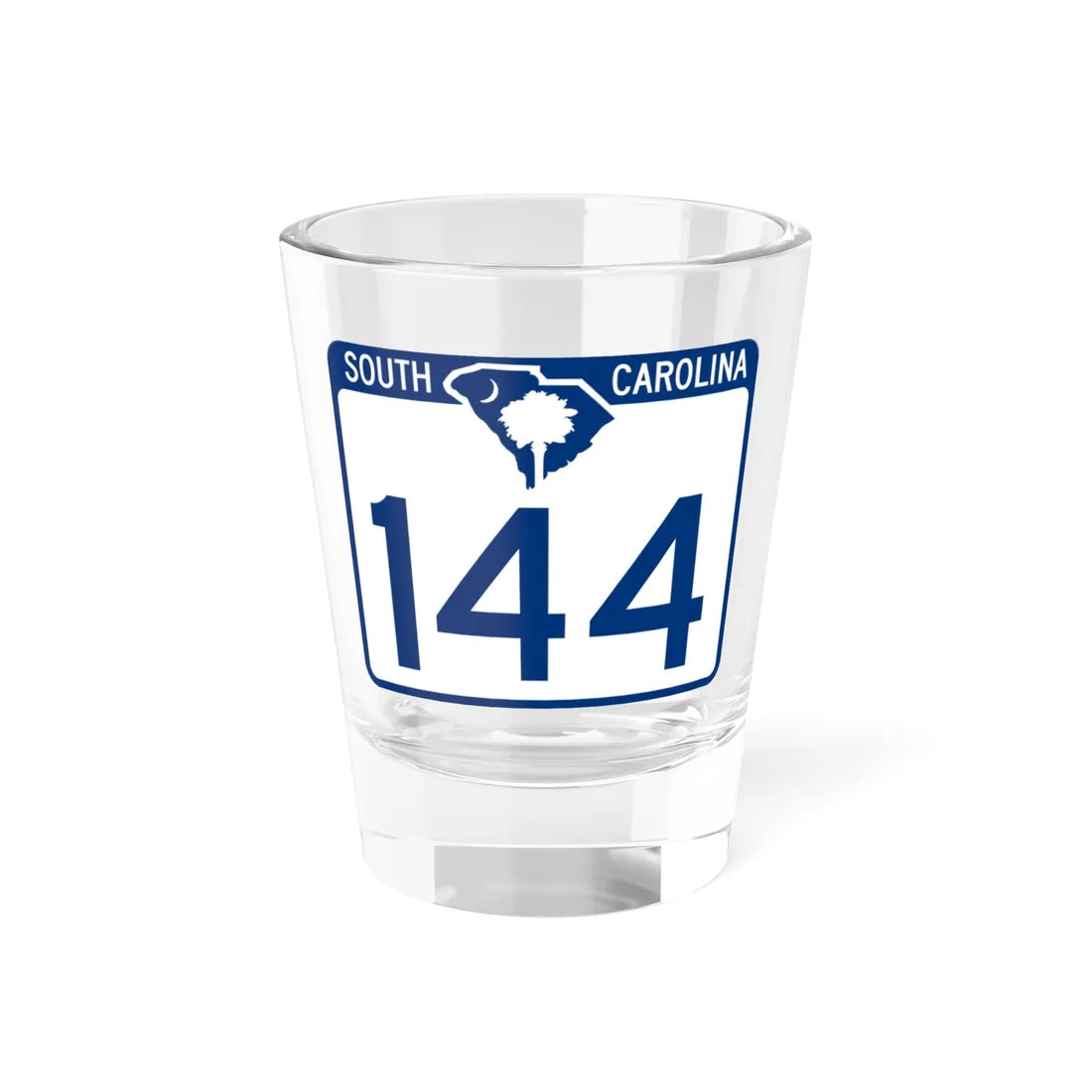 South Carolina 144 (South Carolina) (Road Sign) Shot Glass 1.5oz 1.5oz - Go Mug Yourself