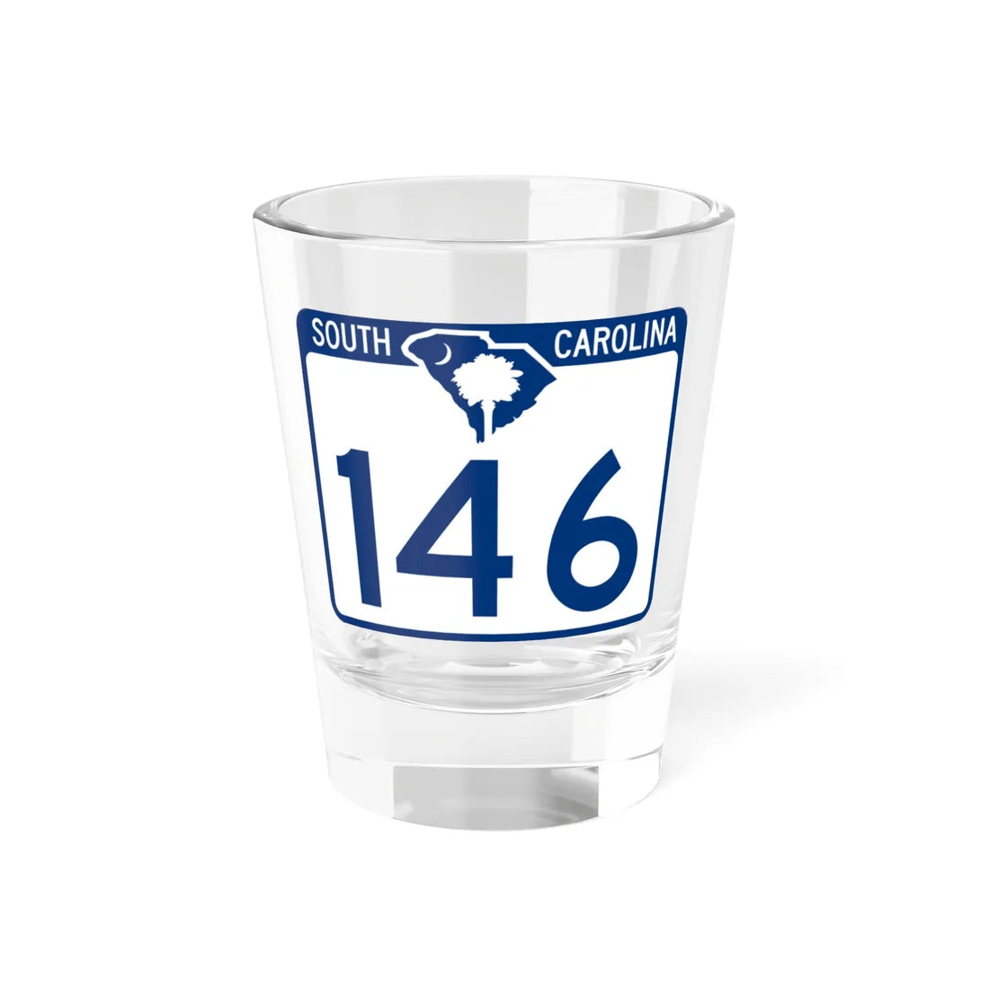 South Carolina 146 (South Carolina) (Road Sign) Shot Glass 1.5oz 1.5oz - Go Mug Yourself