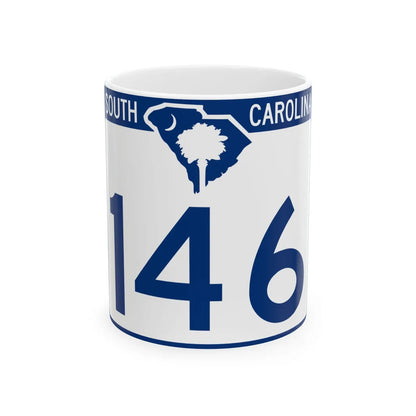 South Carolina 146 (South Carolina) (Road Sign) White Coffee Mug 11oz - Go Mug Yourself