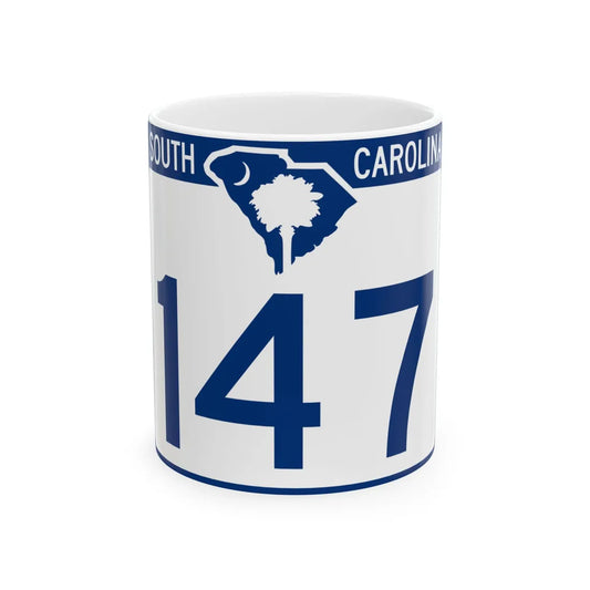 South Carolina 147 (South Carolina) (Road Sign) White Coffee Mug 11oz - Go Mug Yourself