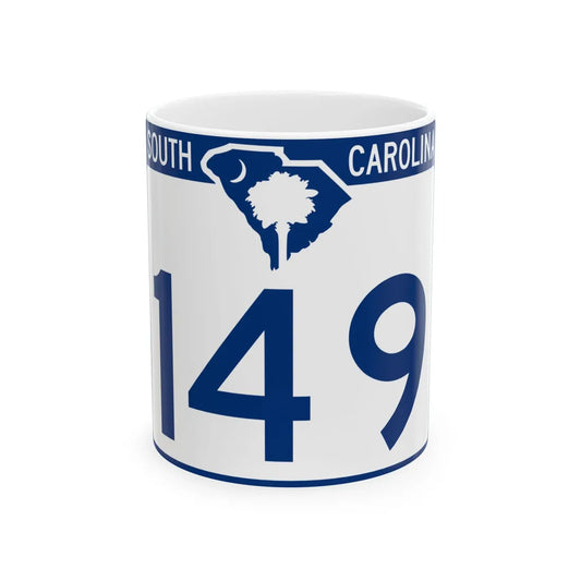 South Carolina 149 (South Carolina) (Road Sign) White Coffee Mug 11oz - Go Mug Yourself