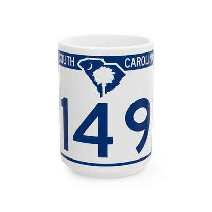 South Carolina 149 (South Carolina) (Road Sign) White Coffee Mug 15oz - Go Mug Yourself