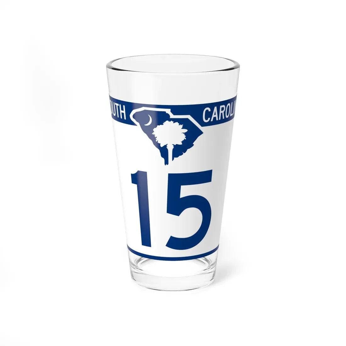 South Carolina 15 (South Carolina) (Road Sign) Pint Glass 16oz 16oz - Go Mug Yourself