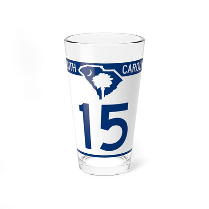 South Carolina 15 (South Carolina) (Road Sign) Pint Glass 16oz 16oz - Go Mug Yourself