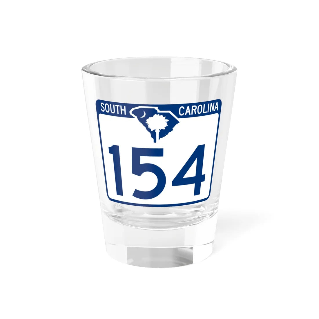 South Carolina 154 (South Carolina) (Road Sign) Shot Glass 1.5oz 1.5oz - Go Mug Yourself