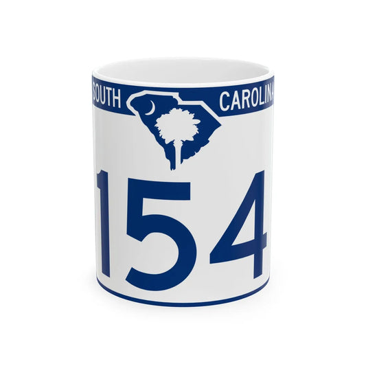South Carolina 154 (South Carolina) (Road Sign) White Coffee Mug 11oz - Go Mug Yourself
