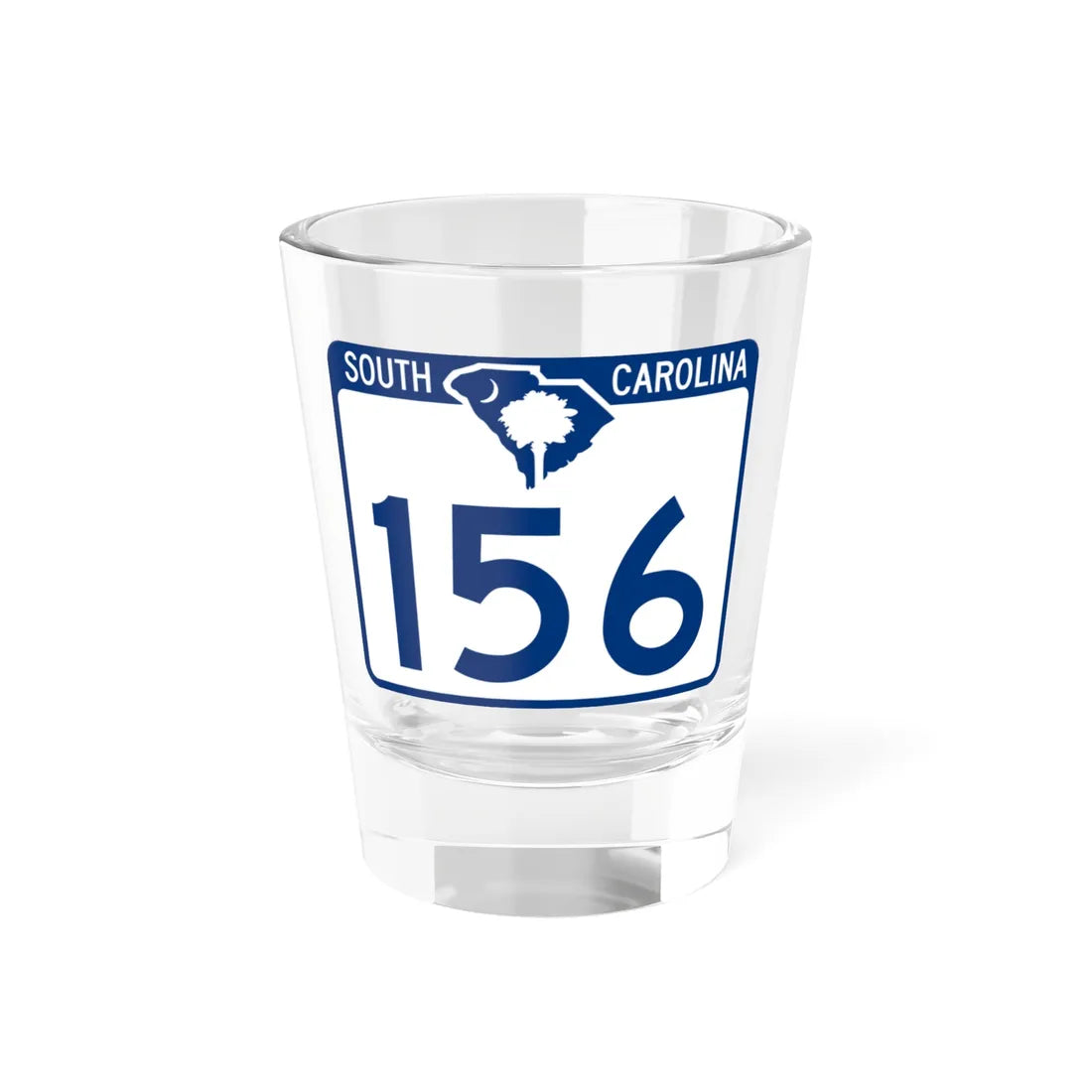 South Carolina 156 (South Carolina) (Road Sign) Shot Glass 1.5oz 1.5oz - Go Mug Yourself