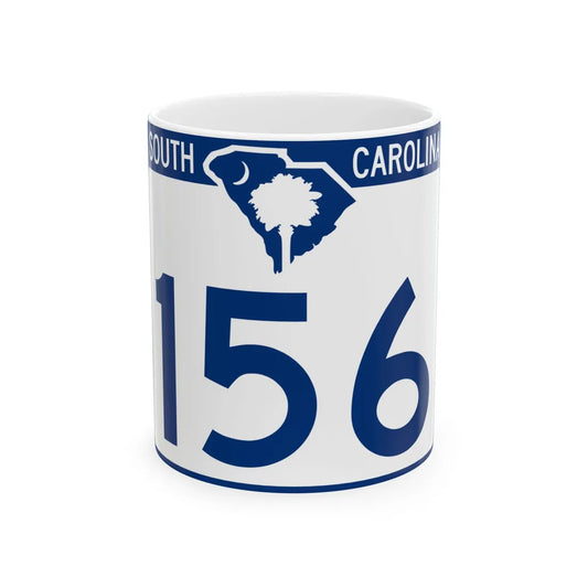 South Carolina 156 (South Carolina) (Road Sign) White Coffee Mug 11oz - Go Mug Yourself