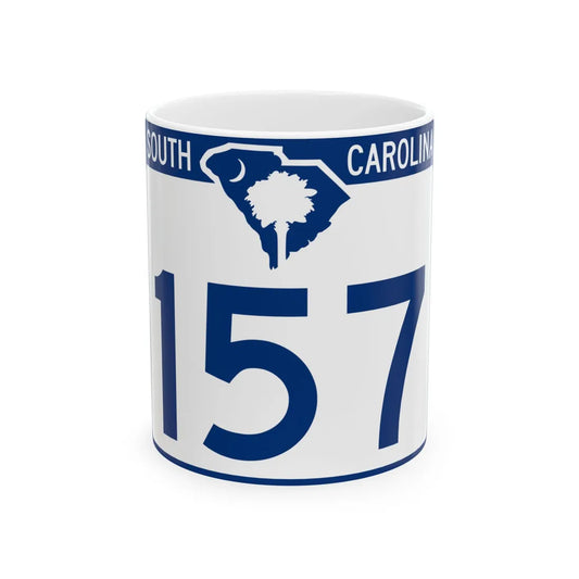 South Carolina 157 (South Carolina) (Road Sign) White Coffee Mug 11oz - Go Mug Yourself