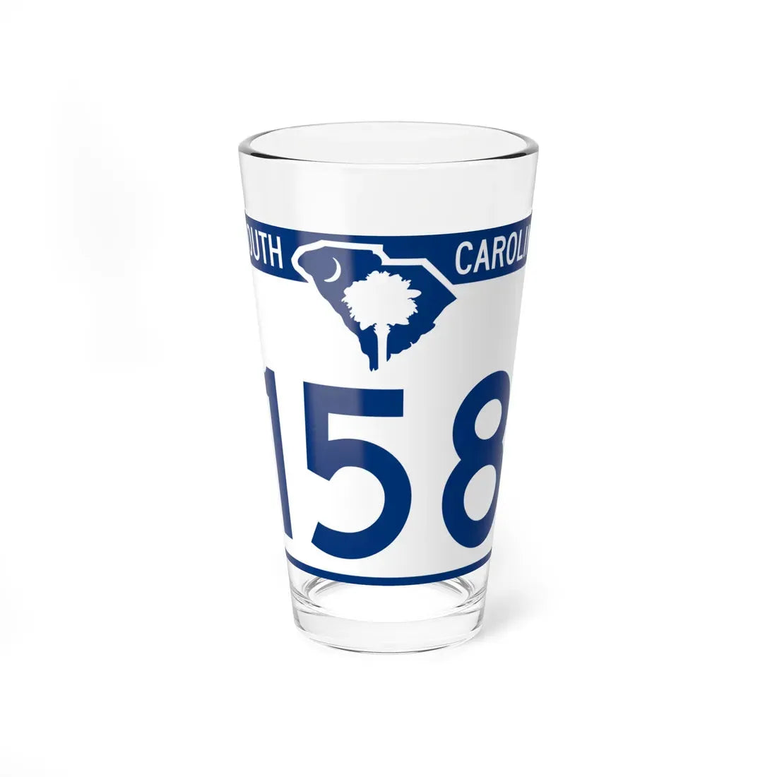 South Carolina 158 (South Carolina) (Road Sign) Pint Glass 16oz 16oz - Go Mug Yourself