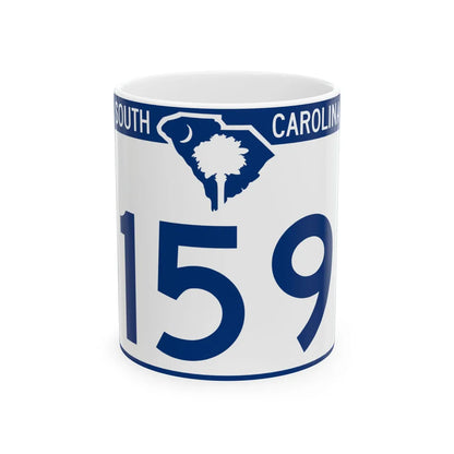 South Carolina 159 (South Carolina) (Road Sign) White Coffee Mug 11oz - Go Mug Yourself