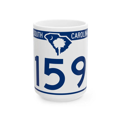 South Carolina 159 (South Carolina) (Road Sign) White Coffee Mug 15oz - Go Mug Yourself