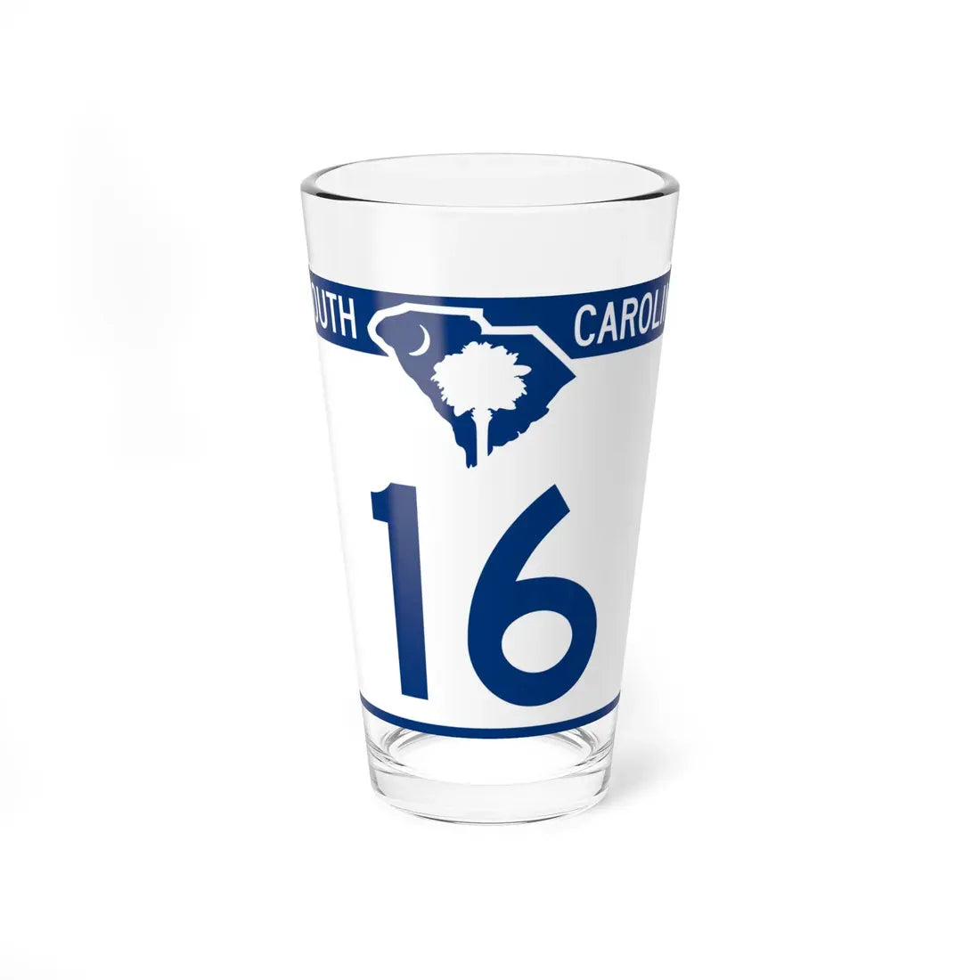South Carolina 16 (South Carolina) (Road Sign) Pint Glass 16oz 16oz - Go Mug Yourself