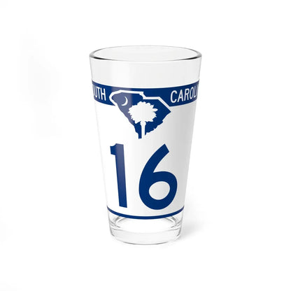South Carolina 16 (South Carolina) (Road Sign) Pint Glass 16oz 16oz - Go Mug Yourself