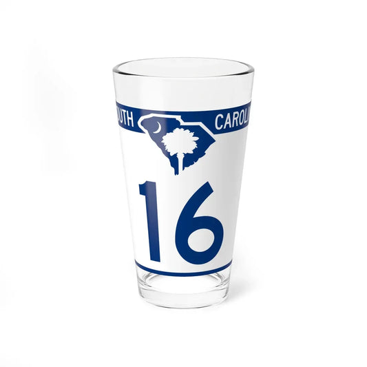 South Carolina 16 (South Carolina) (Road Sign) Pint Glass 16oz 16oz - Go Mug Yourself