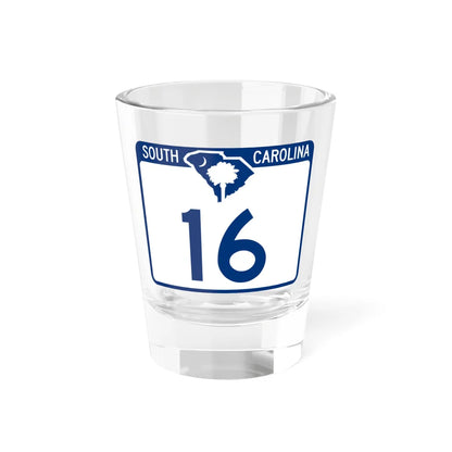 South Carolina 16 (South Carolina) (Road Sign) Shot Glass 1.5oz 1.5oz - Go Mug Yourself