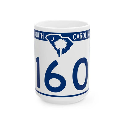 South Carolina 160 (South Carolina) (Road Sign) White Coffee Mug 15oz - Go Mug Yourself