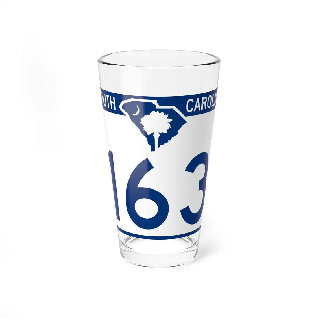 South Carolina 163 (South Carolina) (Road Sign) Pint Glass 16oz 16oz - Go Mug Yourself