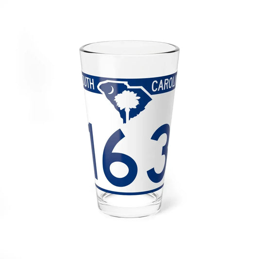 South Carolina 163 (South Carolina) (Road Sign) Pint Glass 16oz 16oz - Go Mug Yourself