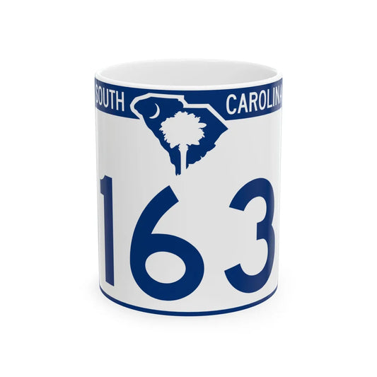 South Carolina 163 (South Carolina) (Road Sign) White Coffee Mug 11oz - Go Mug Yourself