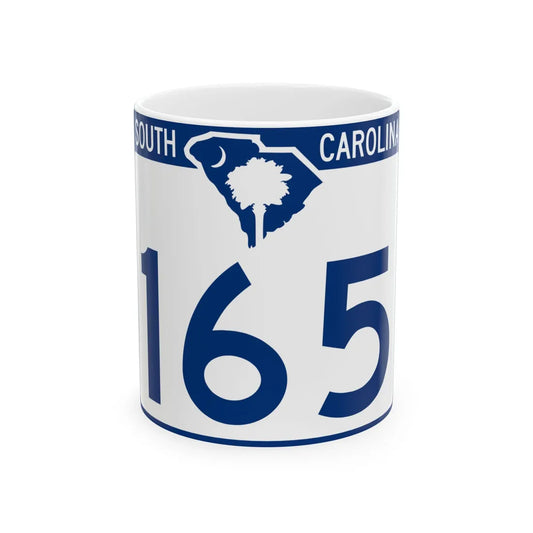 South Carolina 165 (South Carolina) (Road Sign) White Coffee Mug 11oz - Go Mug Yourself