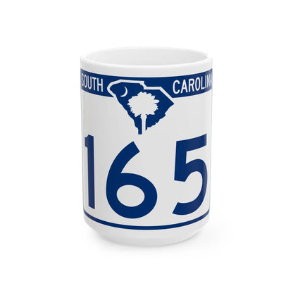 South Carolina 165 (South Carolina) (Road Sign) White Coffee Mug 15oz - Go Mug Yourself