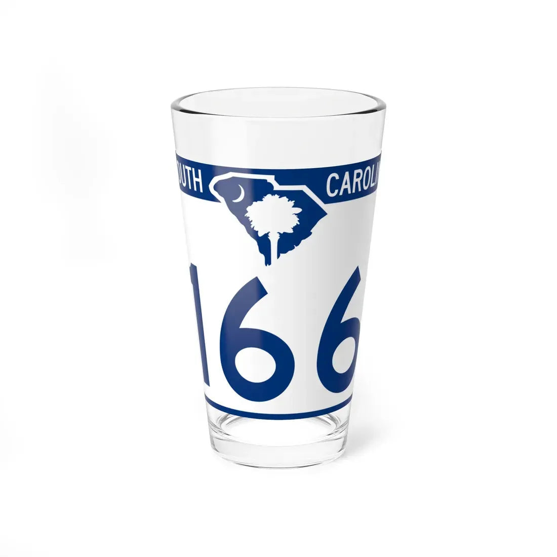 South Carolina 166 (South Carolina) (Road Sign) Pint Glass 16oz 16oz - Go Mug Yourself