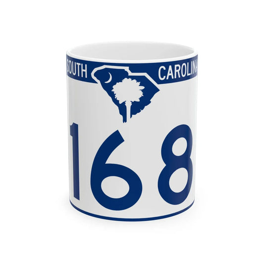 South Carolina 168 (South Carolina) (Road Sign) White Coffee Mug 11oz - Go Mug Yourself